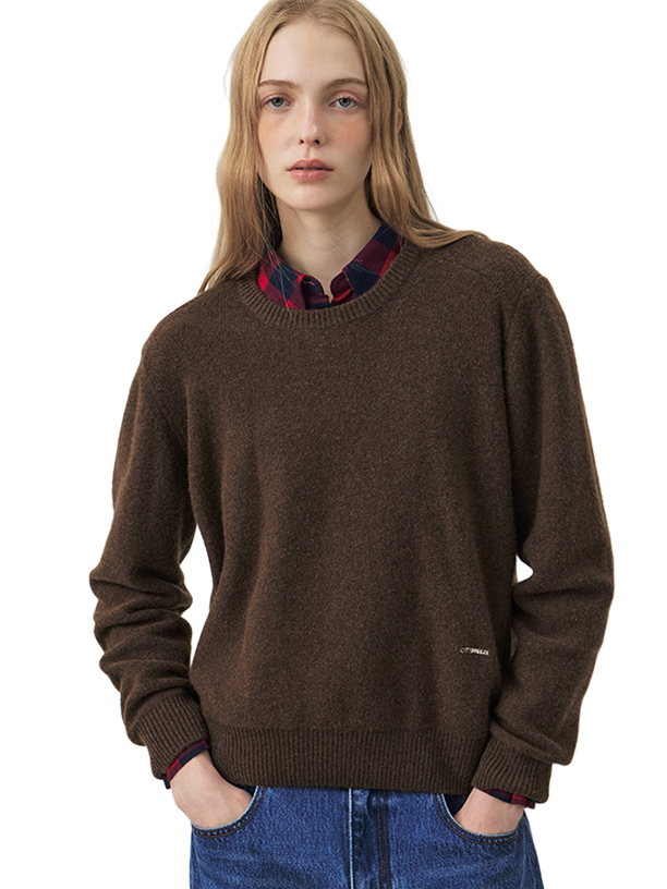 Citybreeze Базовый шерстяной джемпер с круглым вырезом