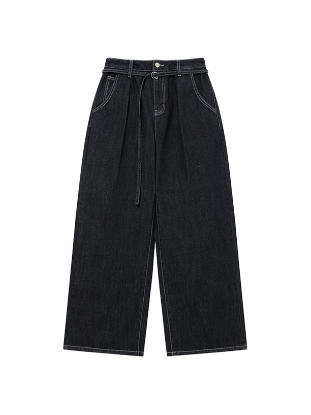 Covernat Джинсы Belted Wide Denim Pants Indigo