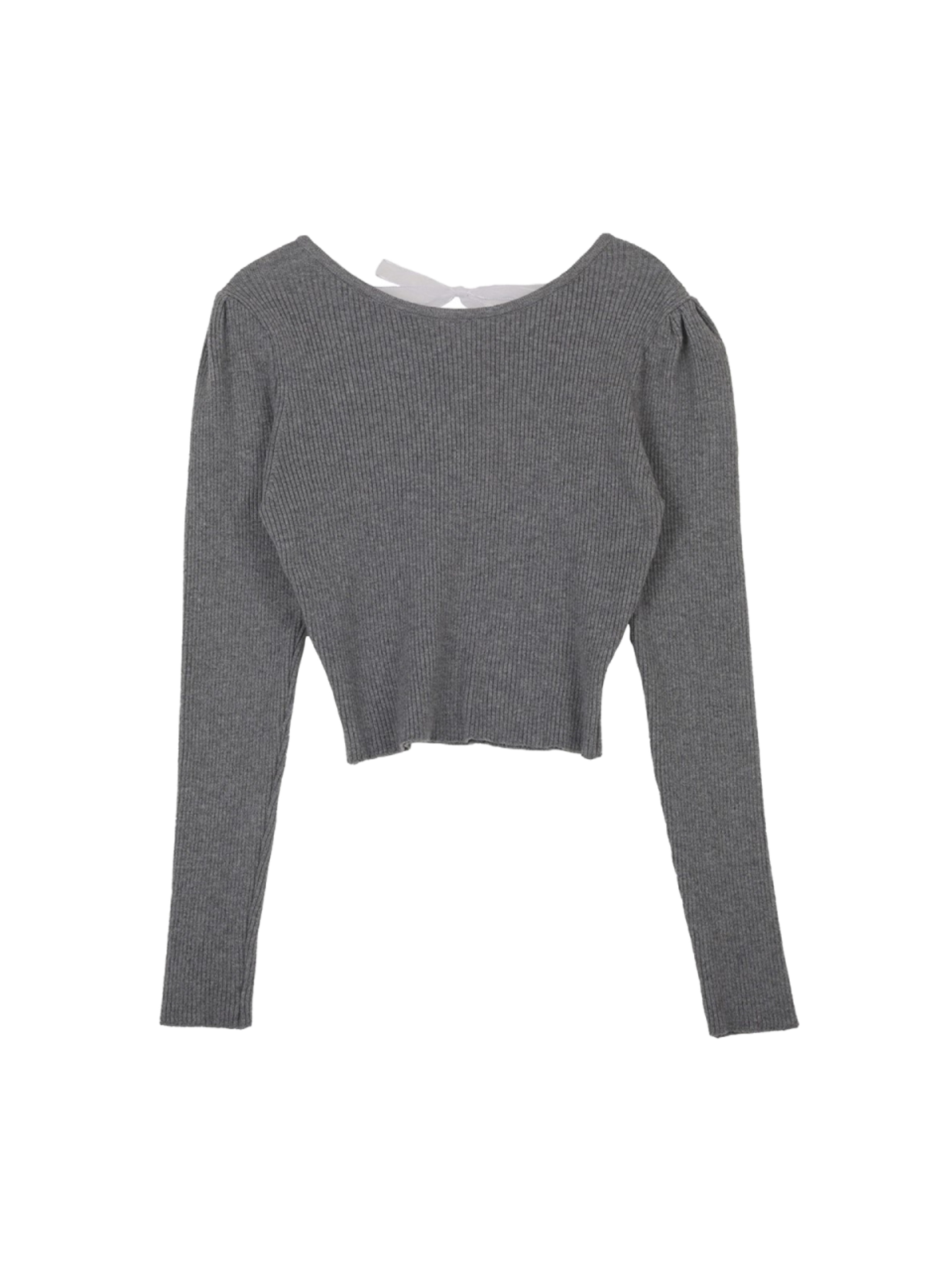 Hardcore Happiness Ribbon tie knit (Gray)