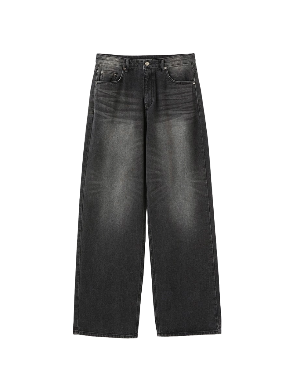 DNSR signature wide denim pants black