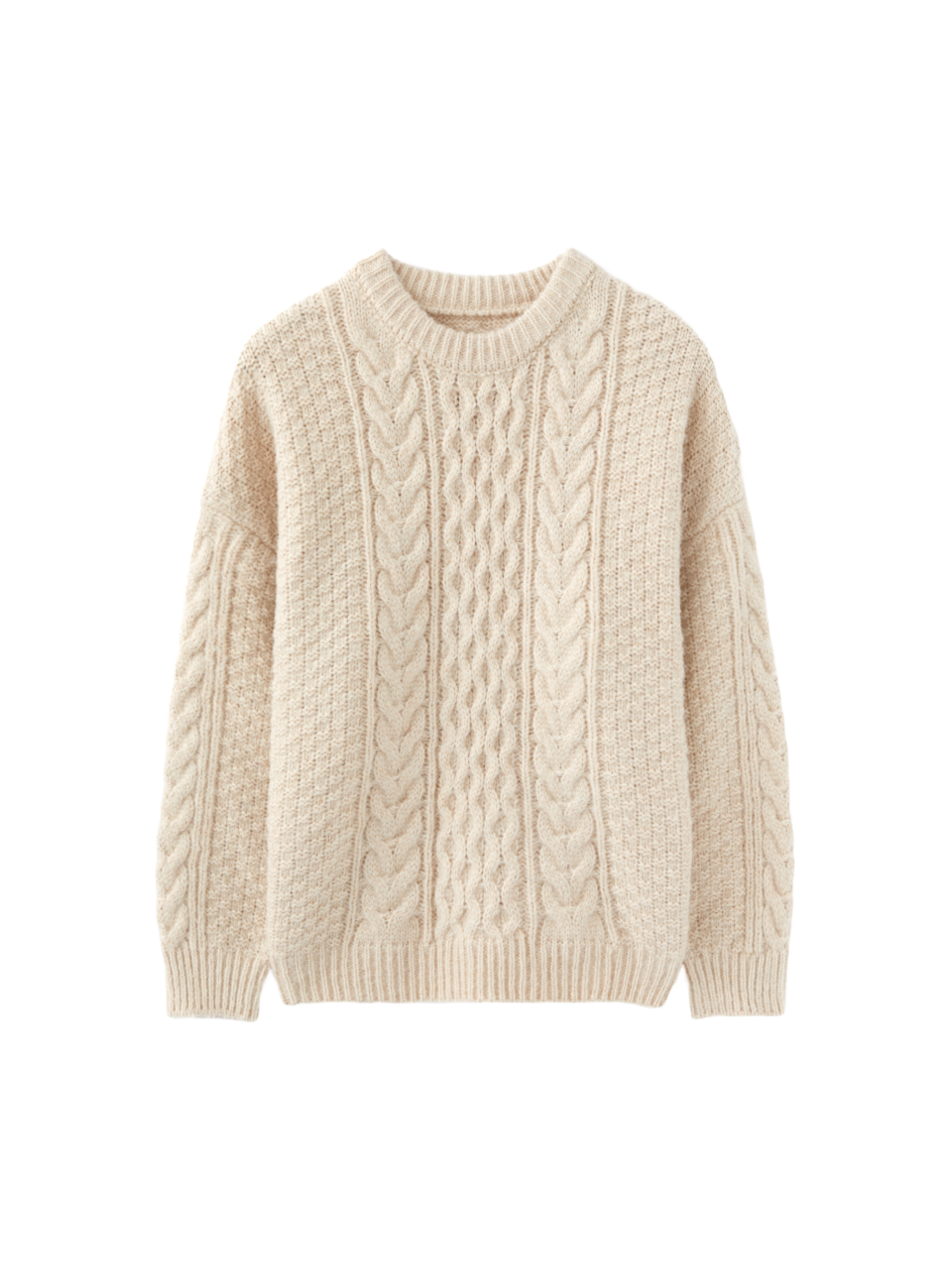 DNSR Twisted Cable Knitted ivory