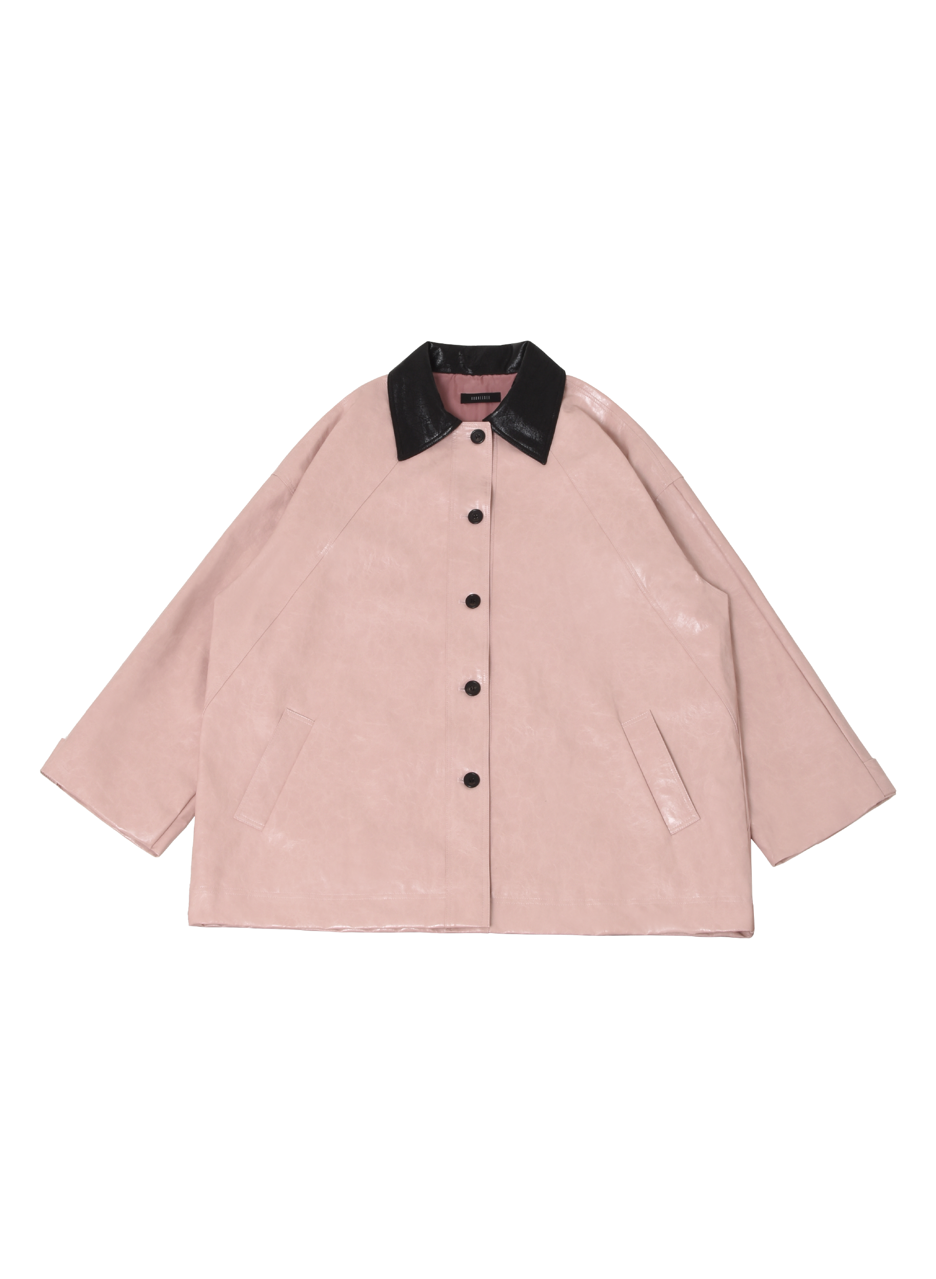 Eco Leather Half Jacket (pink)