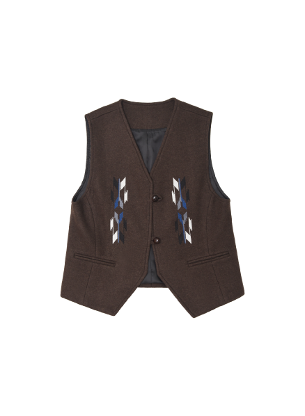 Navajo-Embroidered-Vest-(brown)